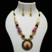 Western Jewellery with yellow purple beads