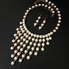 Western and contemporary jewelry with matt off-white stones