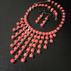 Western and contemporary jewellery with matt coral stones
